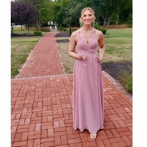 Azazie Bridesmaid Dress Azazie Davis Dusty Rose A8